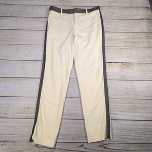 Vince. Cream Wool Blend Tuxedo Stripe Pants Size‎ 8